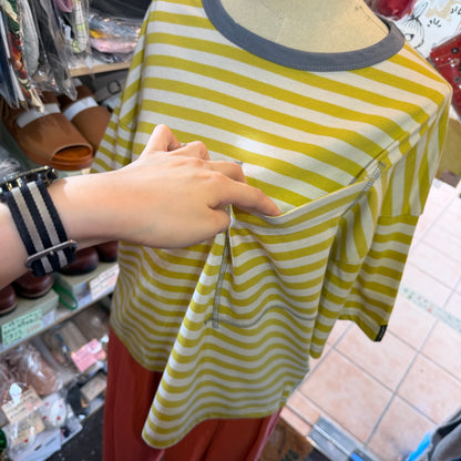 Laiterie Yellow Striped T-shirt, made in Japan