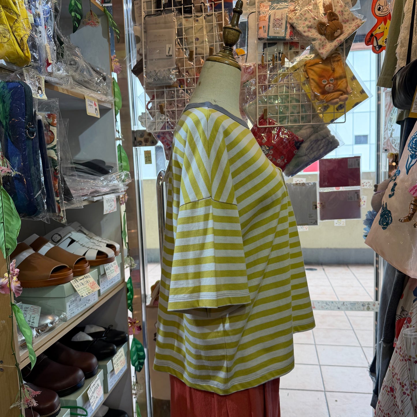 Laiterie Yellow Striped T-shirt, made in Japan