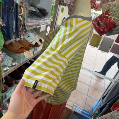 Laiterie Yellow Striped T-shirt, made in Japan