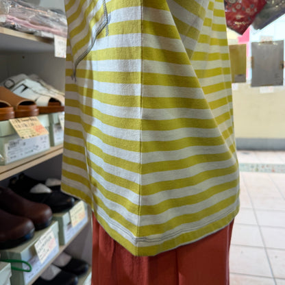 Laiterie Yellow Striped T-shirt, made in Japan