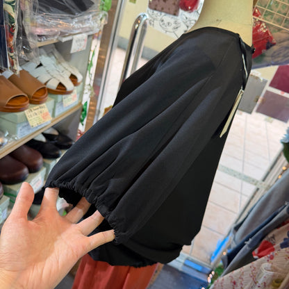 UNIONINI Black Ruffle Frill Blouse, made in Japan