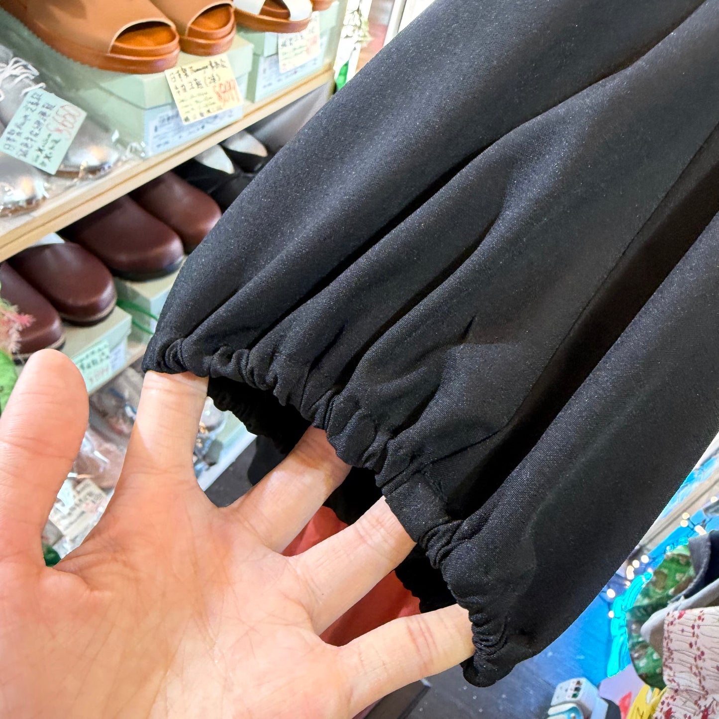 UNIONINI Black Ruffle Frill Blouse, made in Japan