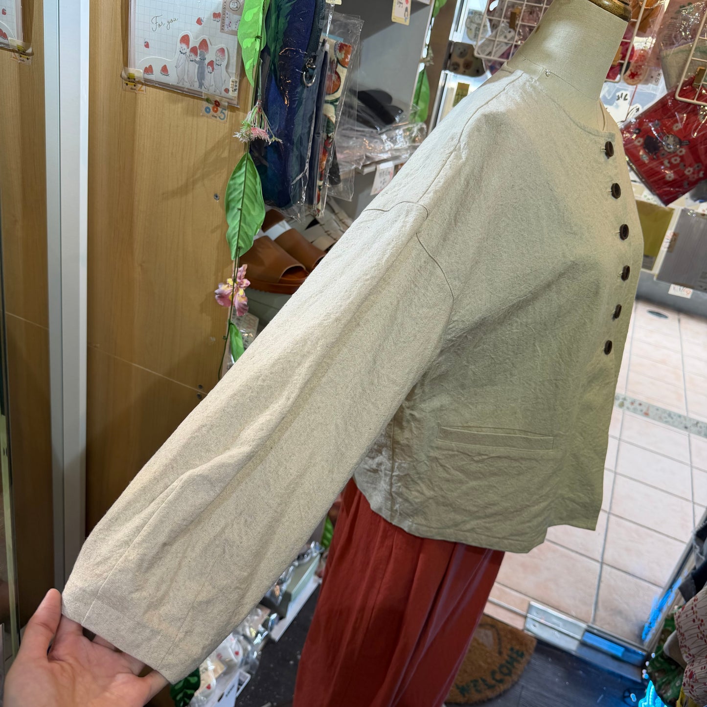 Ina Ivory Cotton Linen Jacket, made in Japan