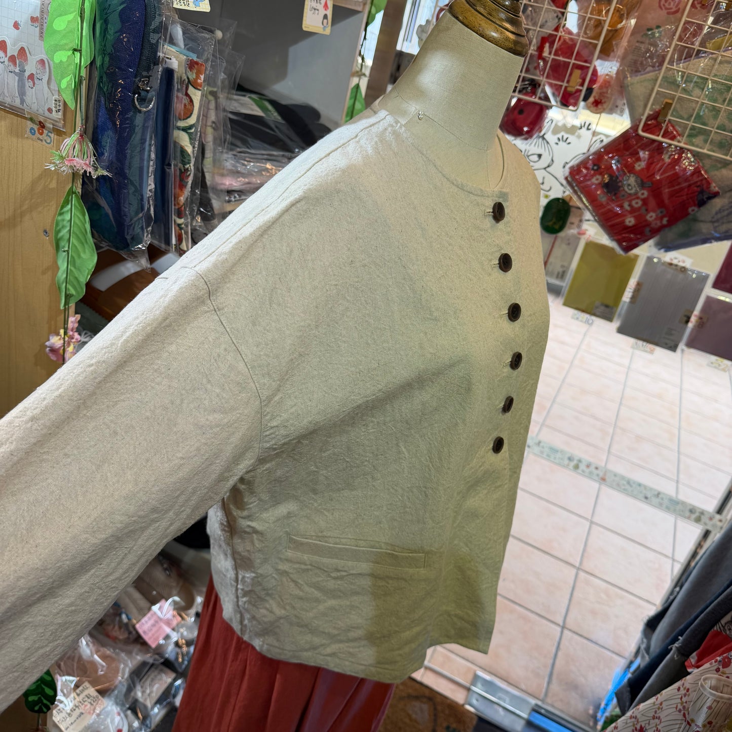 Ina Ivory Cotton Linen Jacket, made in Japan