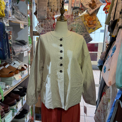 Ina Ivory Cotton Linen Jacket, made in Japan
