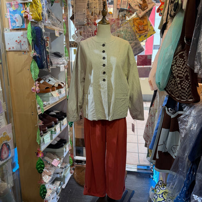 Ina Ivory Cotton Linen Jacket, made in Japan