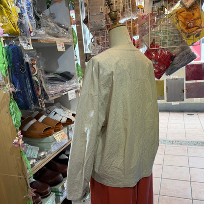 Ina Ivory Cotton Linen Jacket, made in Japan