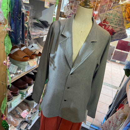 Midiumisolid Grey 2Way Blazers, Shirt, made in Japan