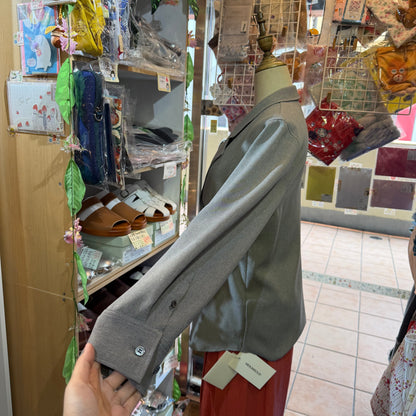 Midiumisolid Grey 2Way Blazers, Shirt, made in Japan