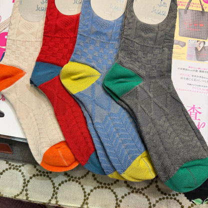 Meri ja Kuu Cotton Wool Socks, 4 Colors, made in Japan