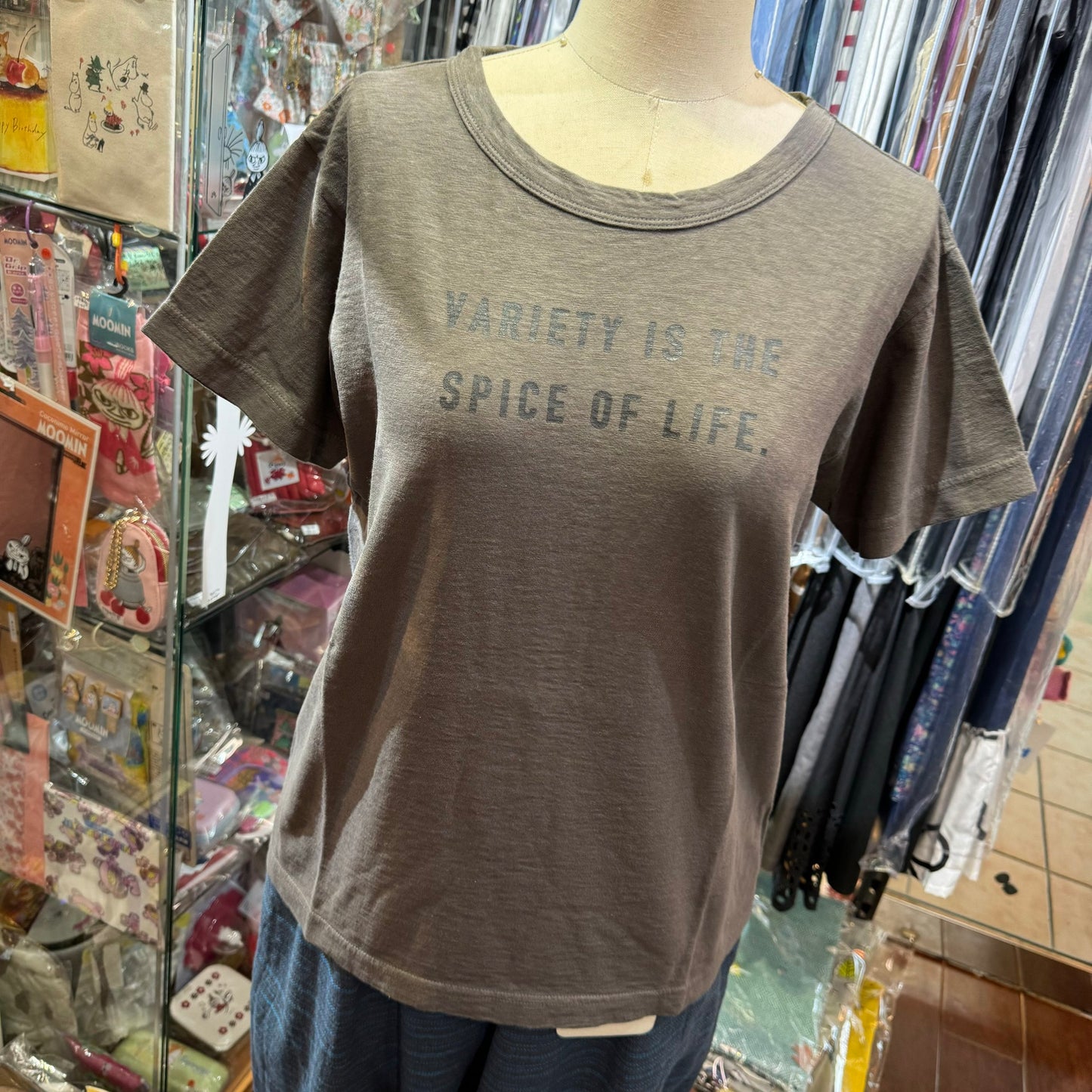 Sale- Days Variety Is The Spice of Life Charcoal T-shirt, made in Japan