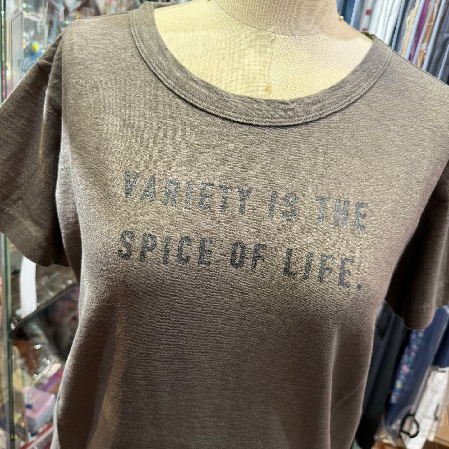 Sale- Days Variety Is The Spice of Life Charcoal T-shirt, made in Japan