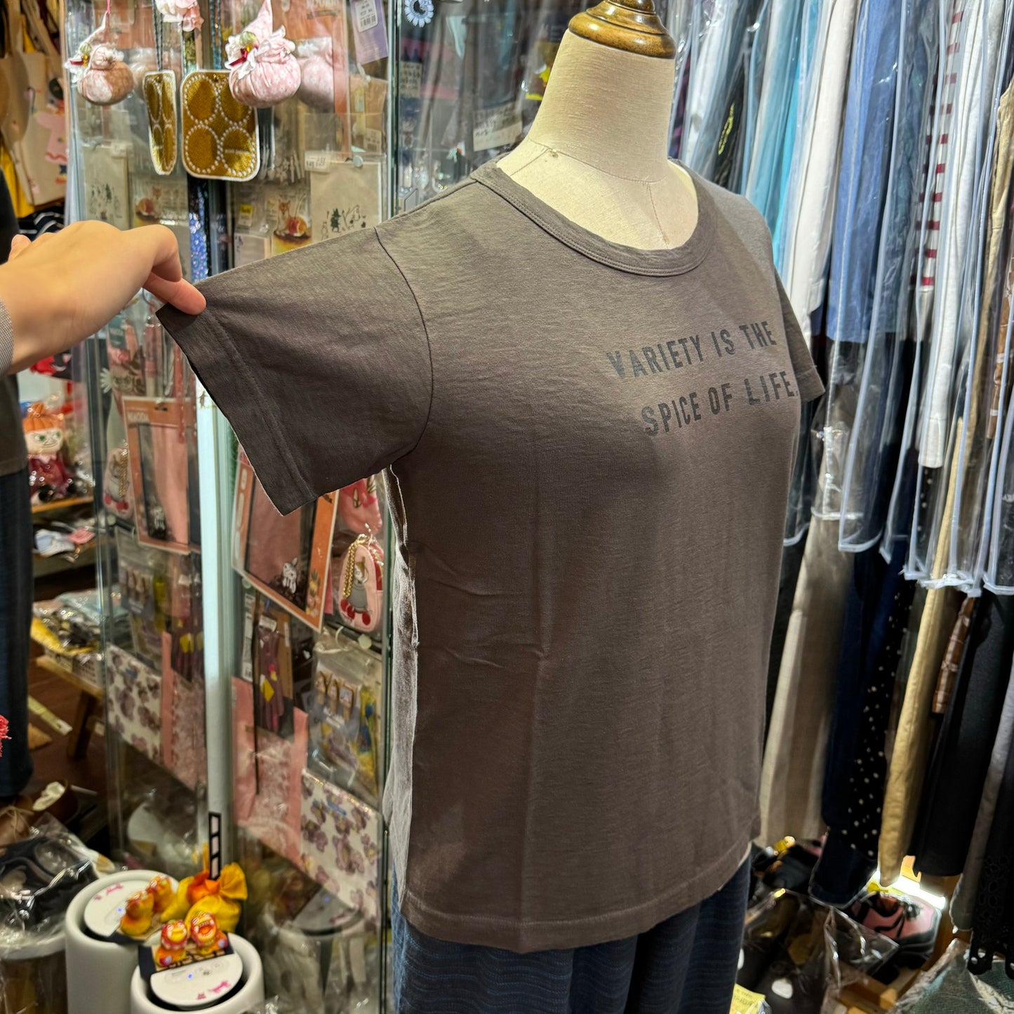 Sale- Days Variety Is The Spice of Life Charcoal T-shirt, made in Japan