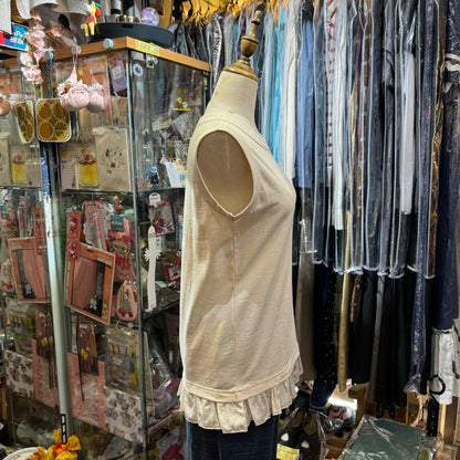 EXTRA30- Nouvelles Du Paradis Ruffles Vest, 3 Colors, made in Japan