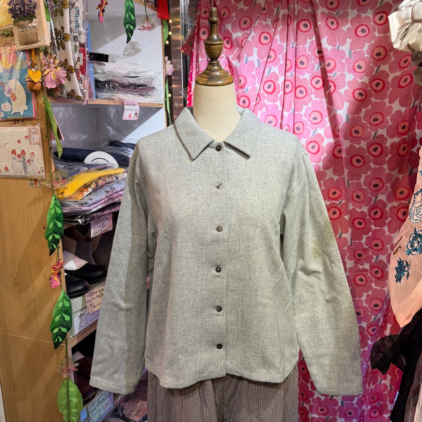 Sale- Mizuiro ind Wool Blend Basic Shirt, 2 Colors