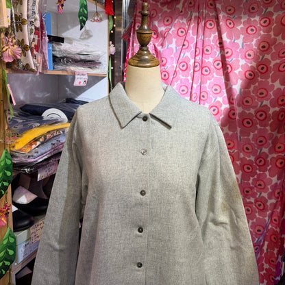 Sale- Mizuiro ind Wool Blend Basic Shirt, 2 Colors