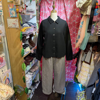 Sale- Mizuiro ind Wool Blend Basic Shirt, 2 Colors