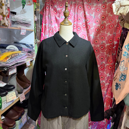 Sale- Mizuiro ind Wool Blend Basic Shirt, 2 Colors