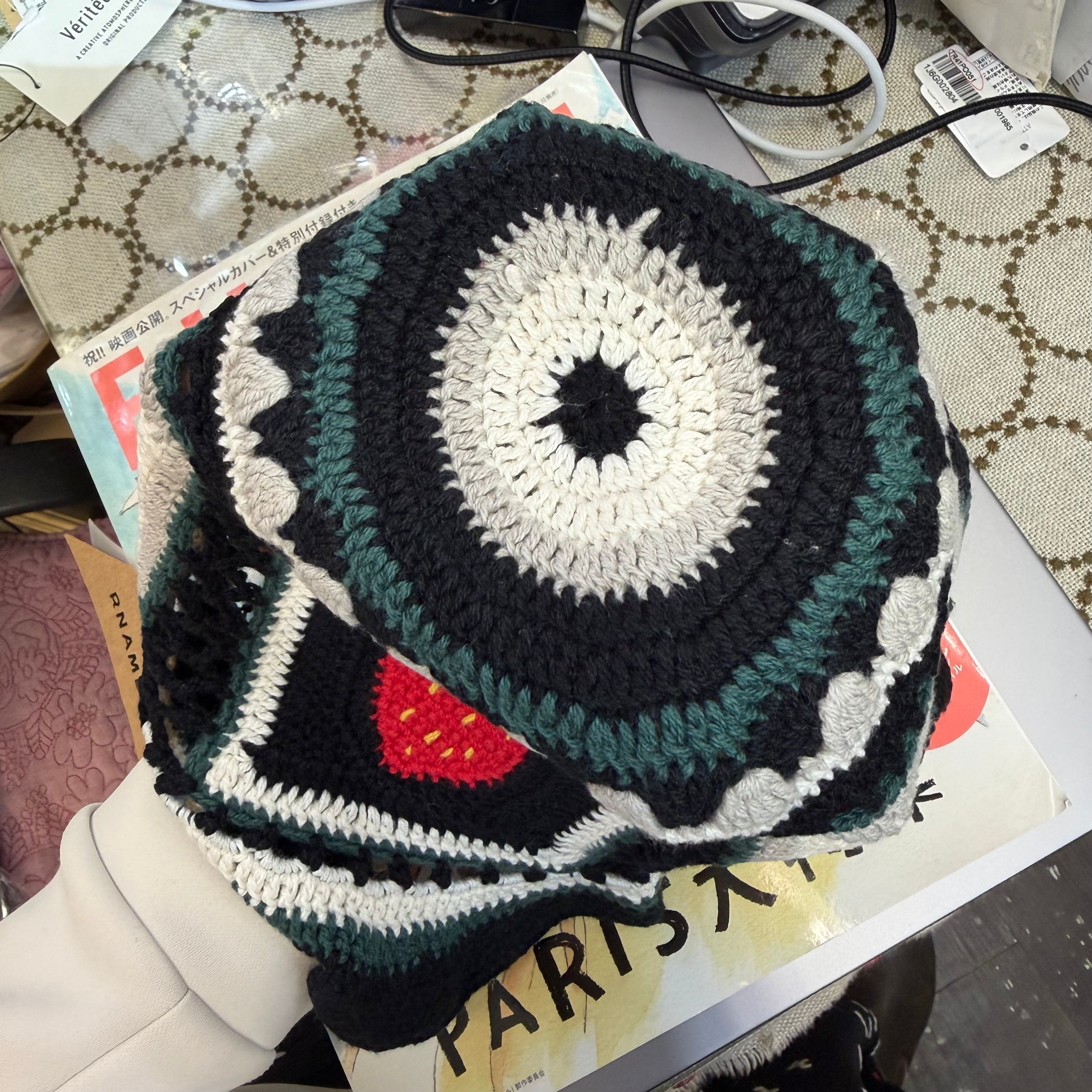 RNA Black MIX Motif Handcraft Crochet Hat – Match-it