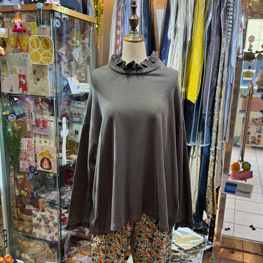 Tumugu Frill Top, 3 Colors, made in Japan