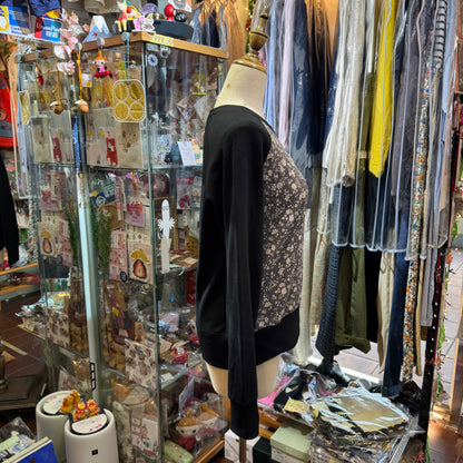 Vent d Ouest X Liberty London Black Sweatshirt, made in Japan
