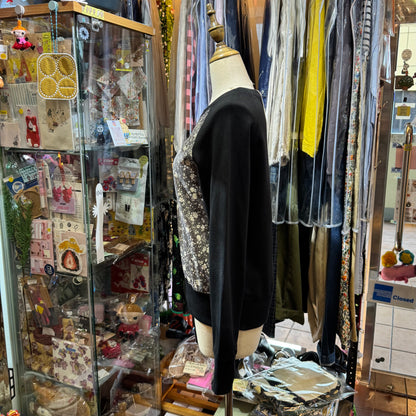 Vent d Ouest X Liberty London Black Sweatshirt, made in Japan