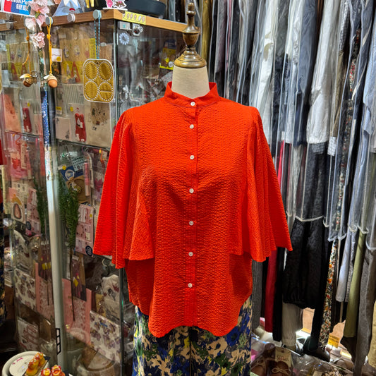 Sale- Ynir Orange Shirt, made in Japan
