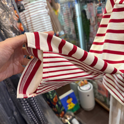 Sale- Tumugu Red Striped T-shirt, made in Japan