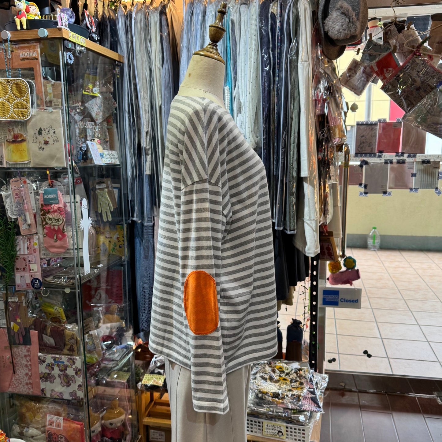 Sale- Diaries Grey Striped T-Shirt, made in Japan