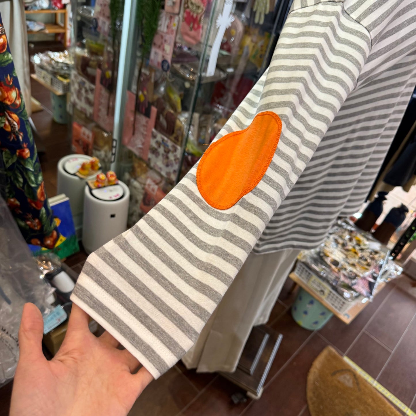 Sale- Diaries Grey Striped T-Shirt, made in Japan