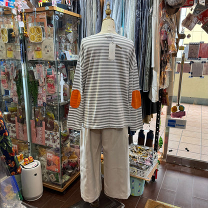 Sale- Diaries Grey Striped T-Shirt, made in Japan
