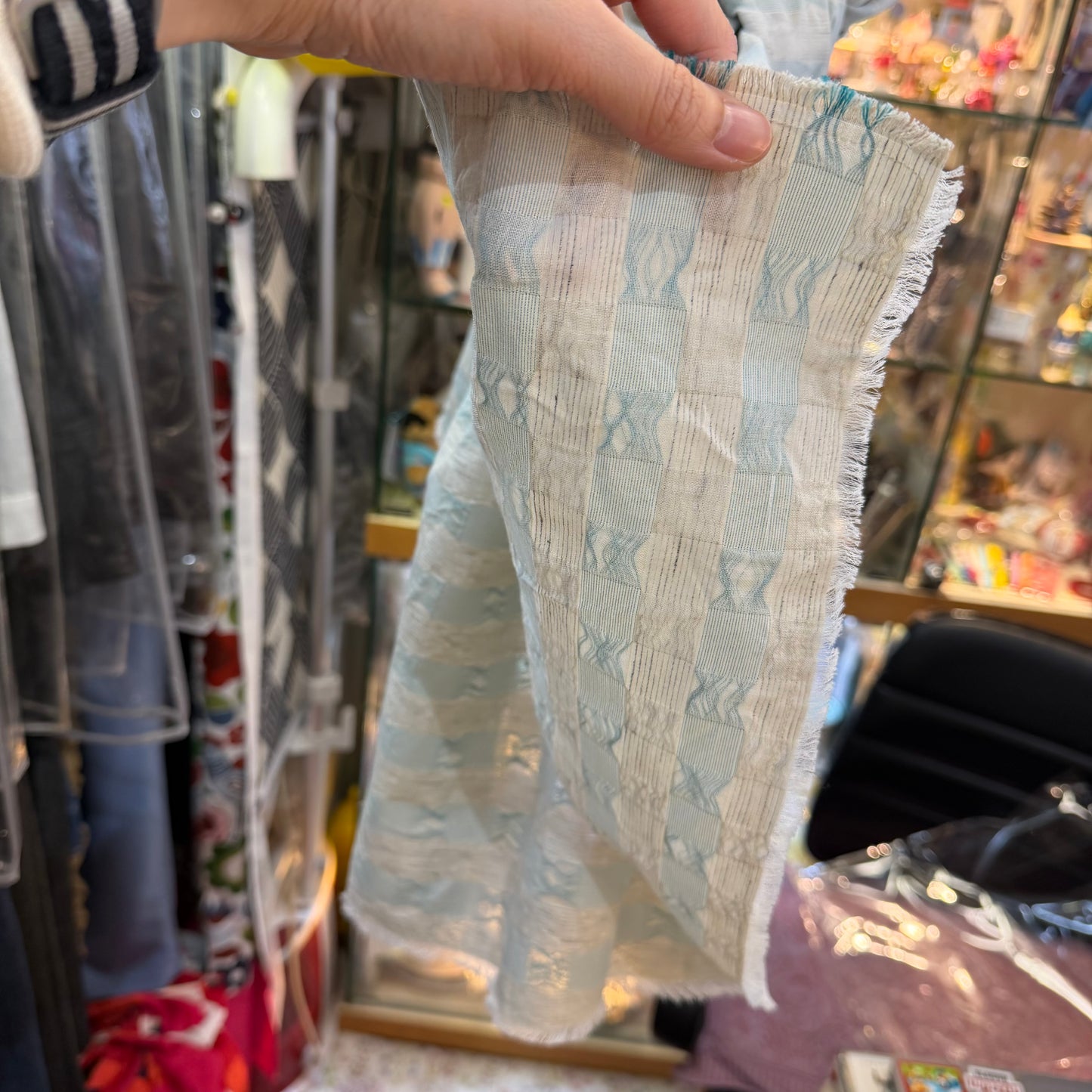 Tumugu Checked Scarf, 2 Colors, made in Japan