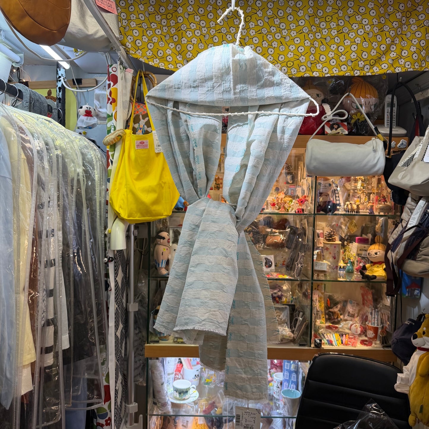 Tumugu Checked Scarf, 2 Colors, made in Japan