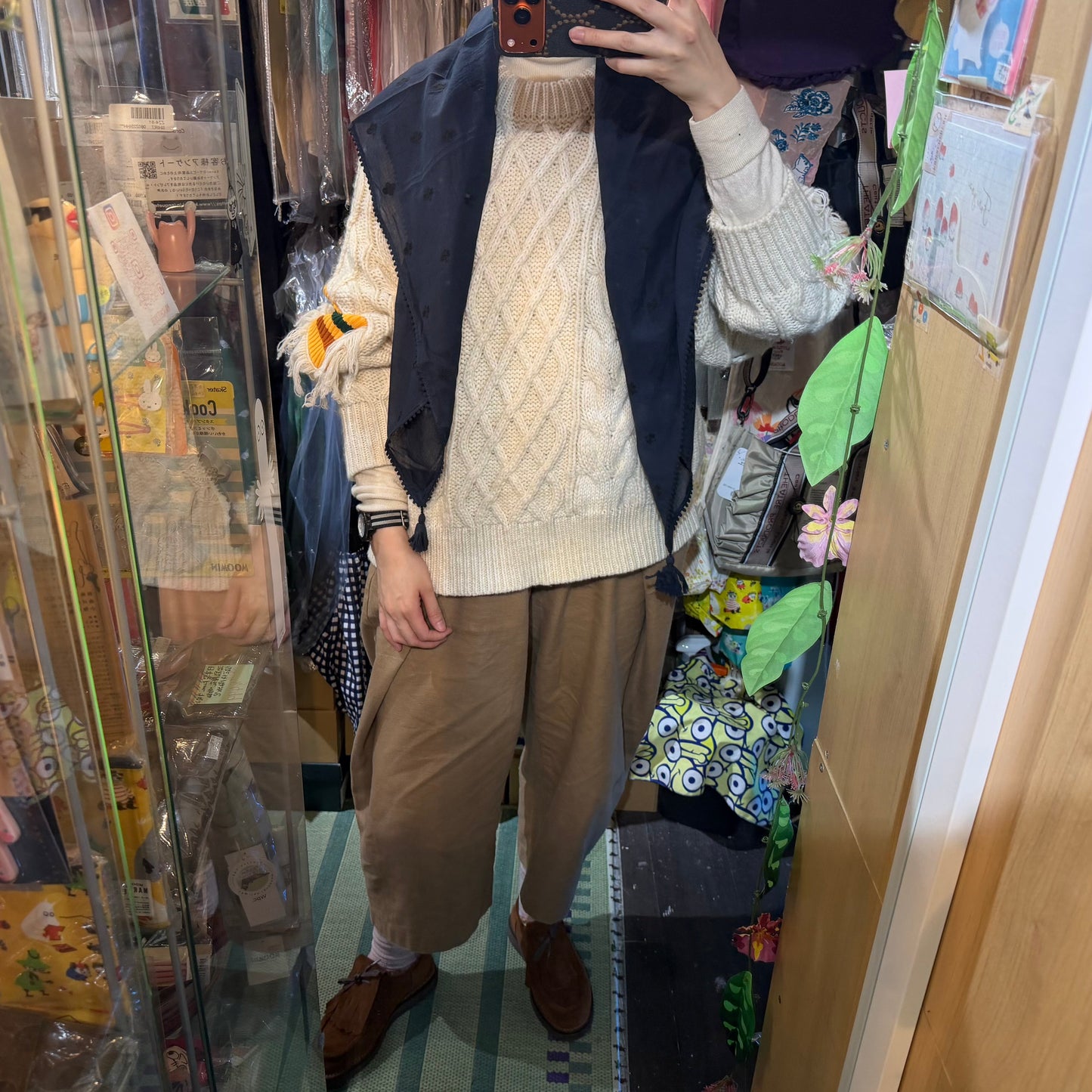 Tumugu Black Cotton Embroidery Stole, Scarf, made in India