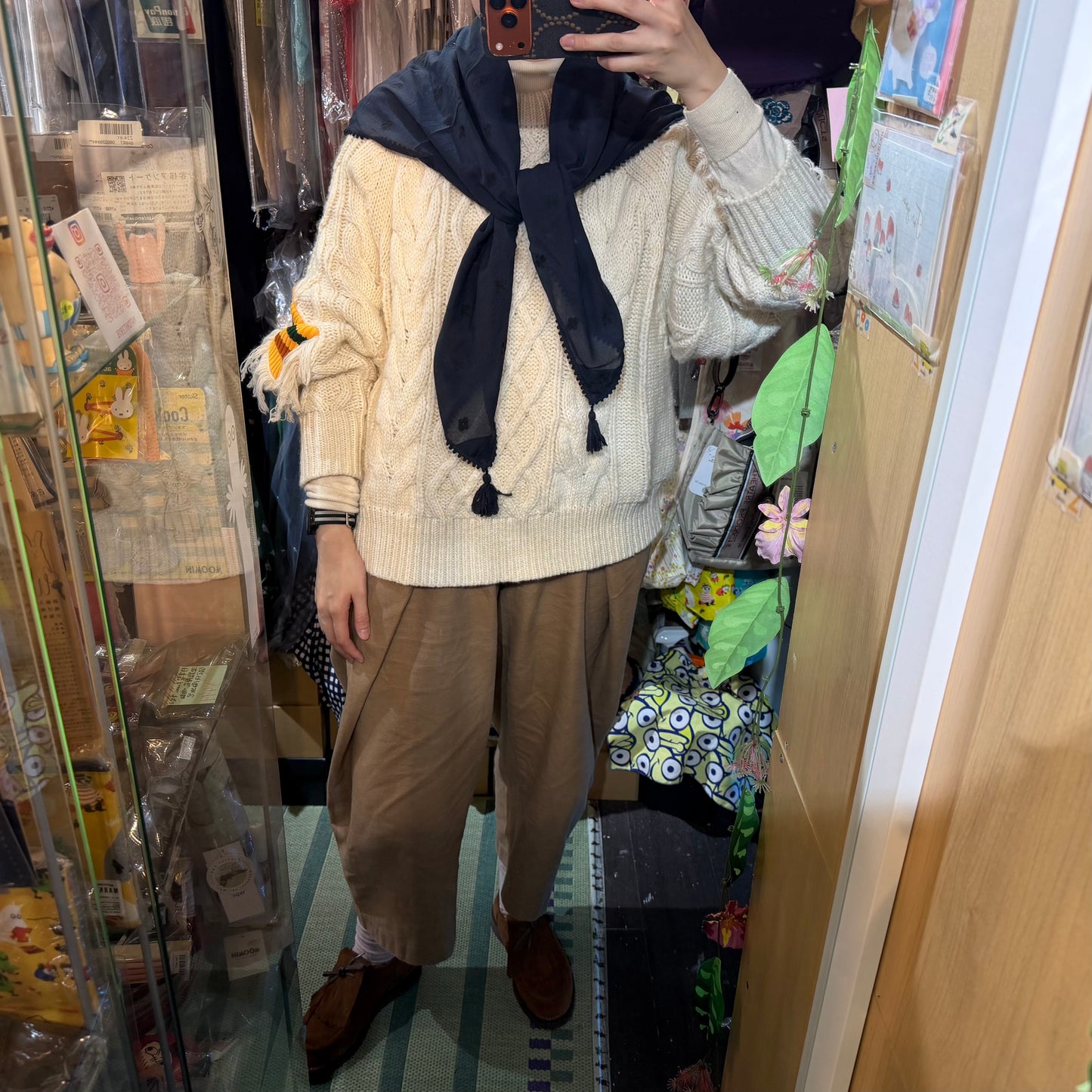 Tumugu Black Cotton Embroidery Stole, Scarf, made in India