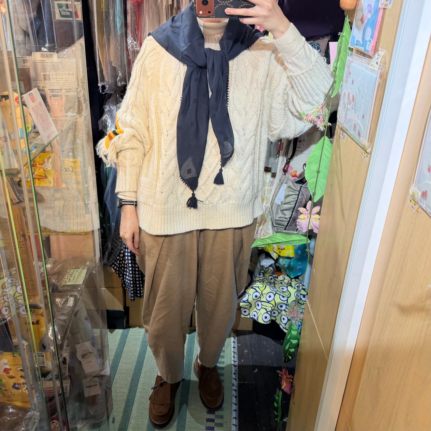 Tumugu Black Cotton Embroidery Stole, Scarf, made in India