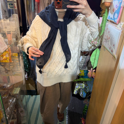 Tumugu Black Cotton Embroidery Stole, Scarf, made in India