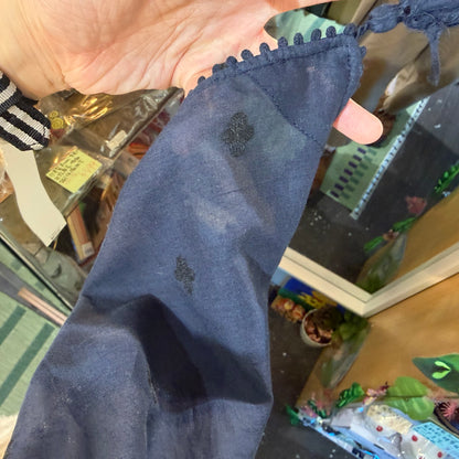 Tumugu Black Cotton Embroidery Stole, Scarf, made in India