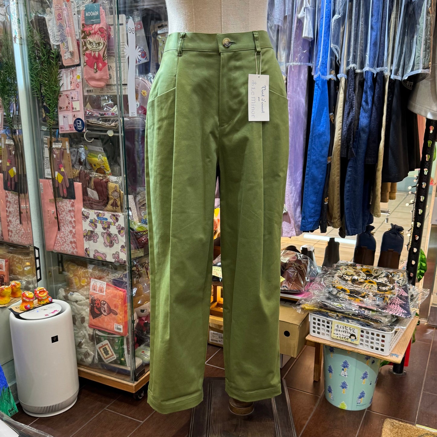 Le Minor Green Pants, Size 40, made in Japan