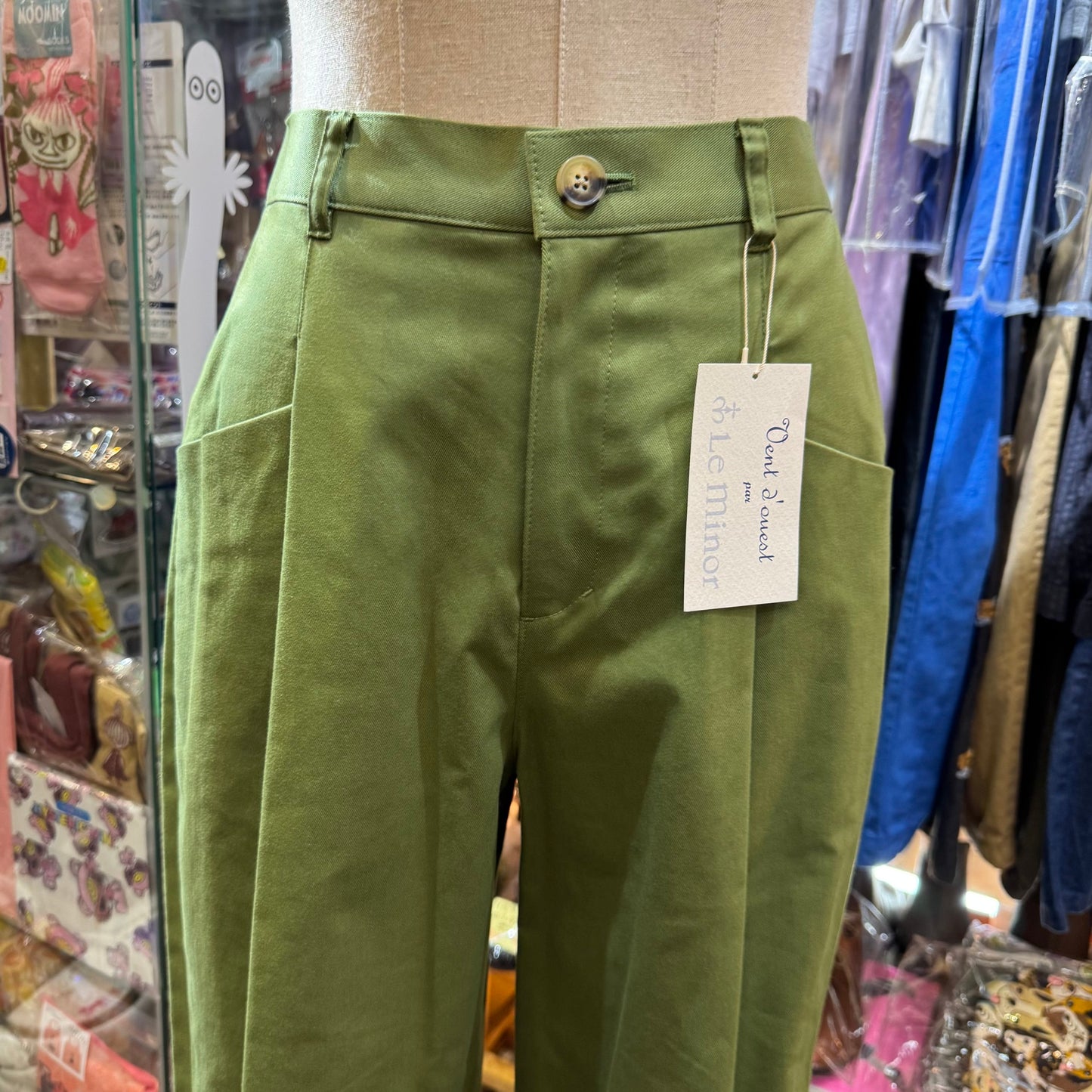Le Minor Green Pants, Size 40, made in Japan