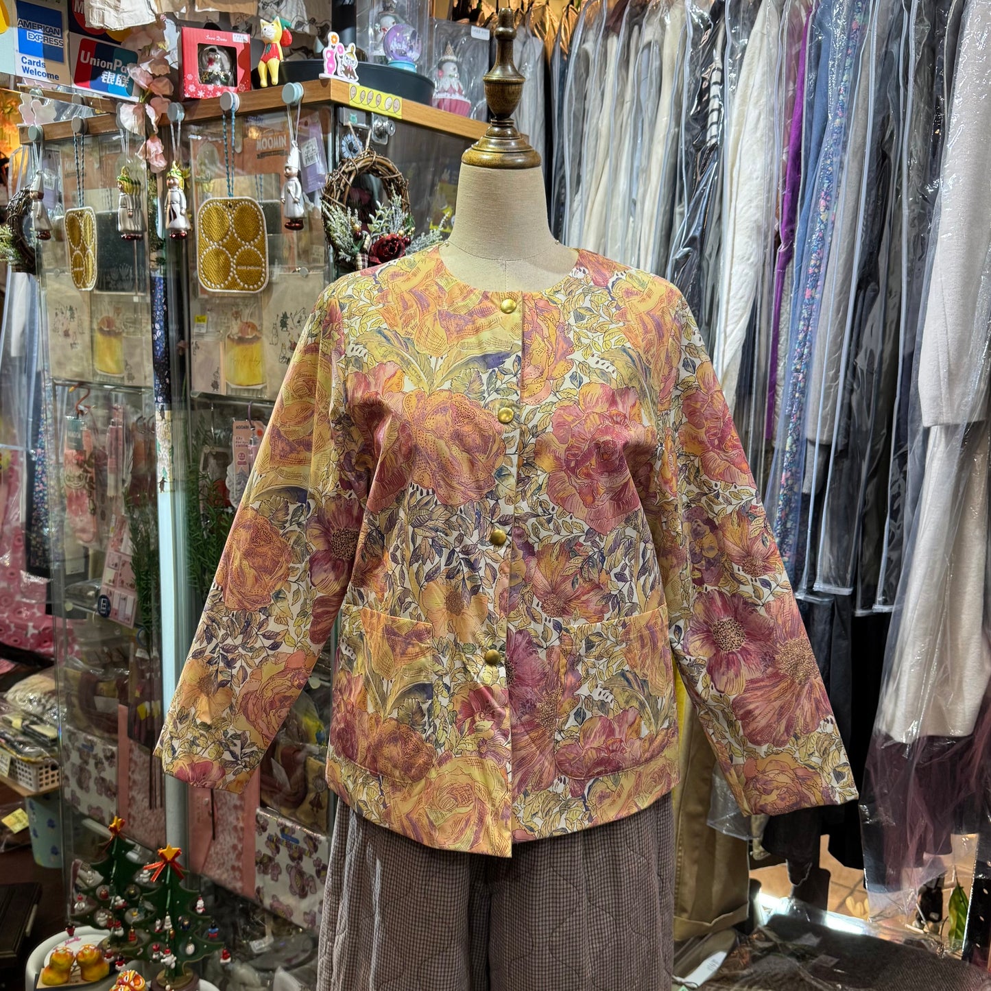 Sale- Vent d Ouest X Liberty London 2Way Beige Jacket, made in Japan