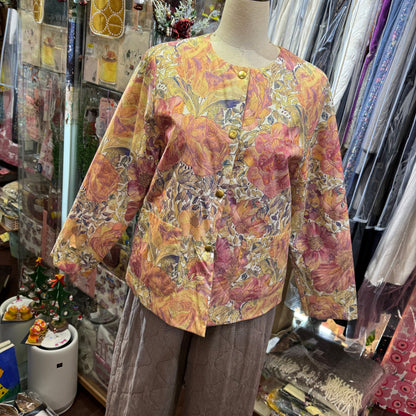 Sale- Vent d Ouest X Liberty London 2Way Beige Jacket, made in Japan