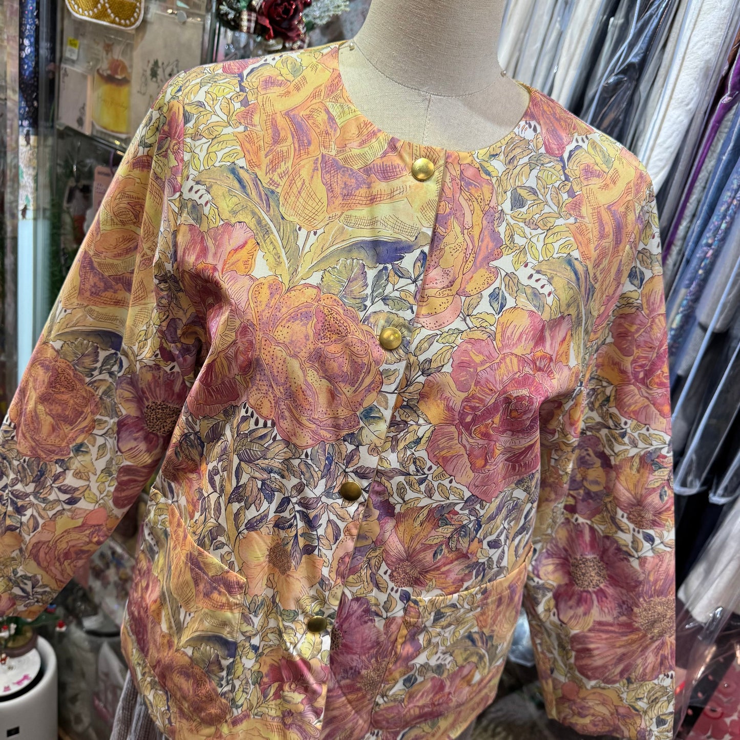Sale- Vent d Ouest X Liberty London 2Way Beige Jacket, made in Japan
