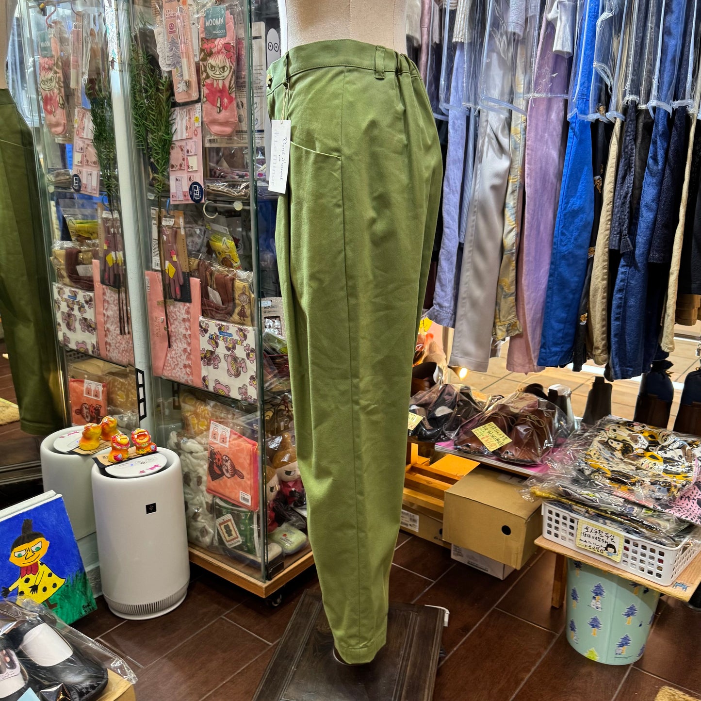 Le Minor Green Pants, Size 40, made in Japan