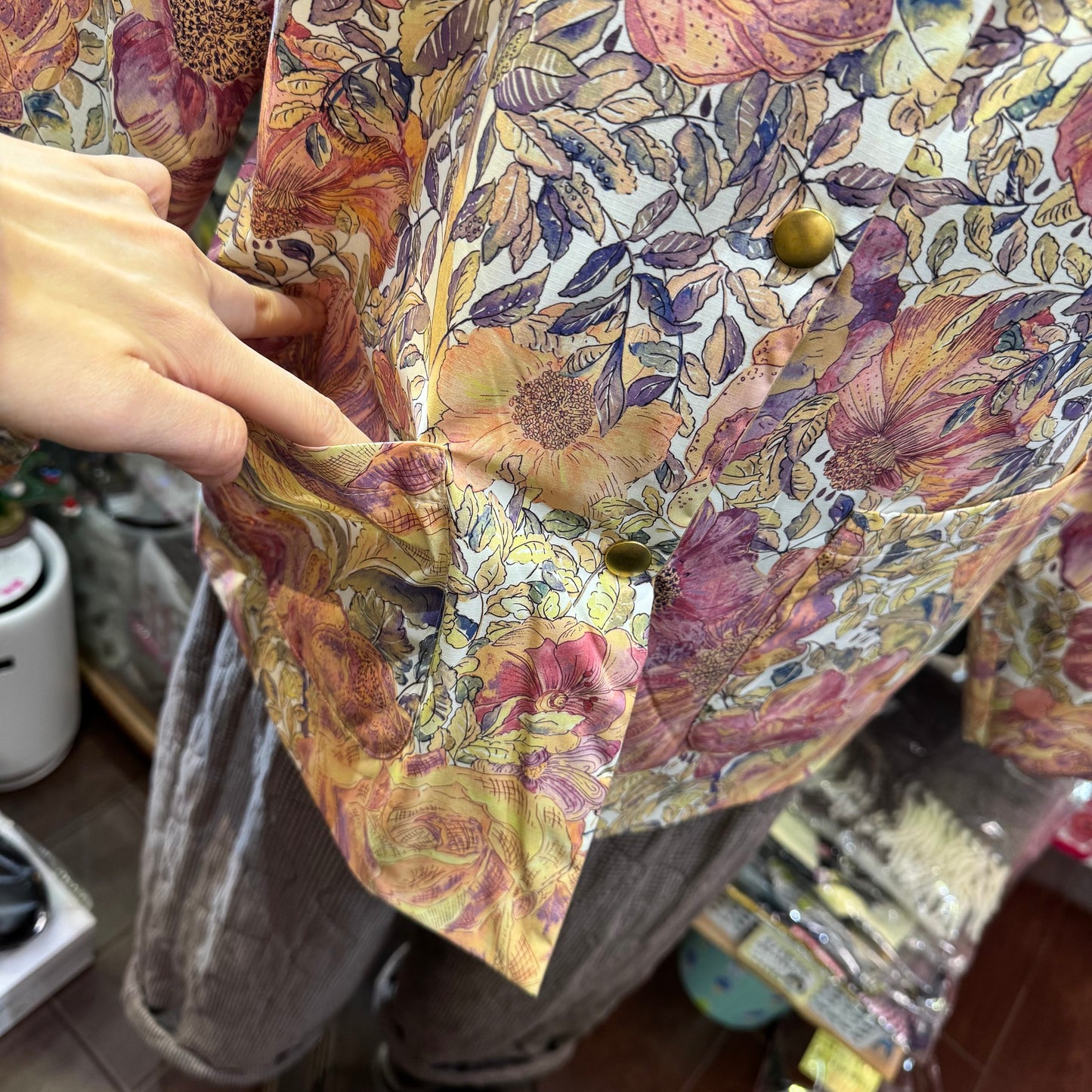 Sale- Vent d Ouest X Liberty London 2Way Beige Jacket, made in Japan