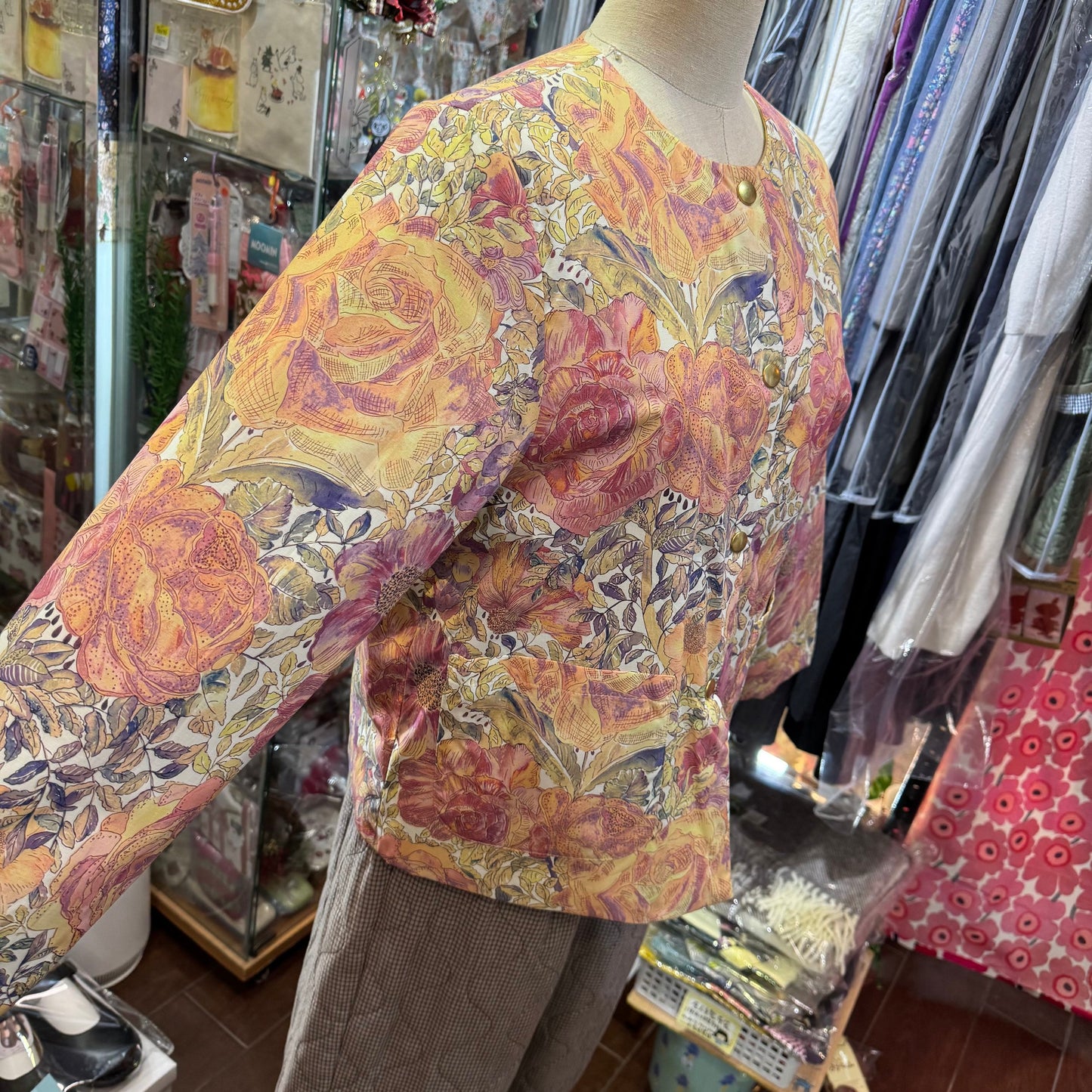Sale- Vent d Ouest X Liberty London 2Way Beige Jacket, made in Japan