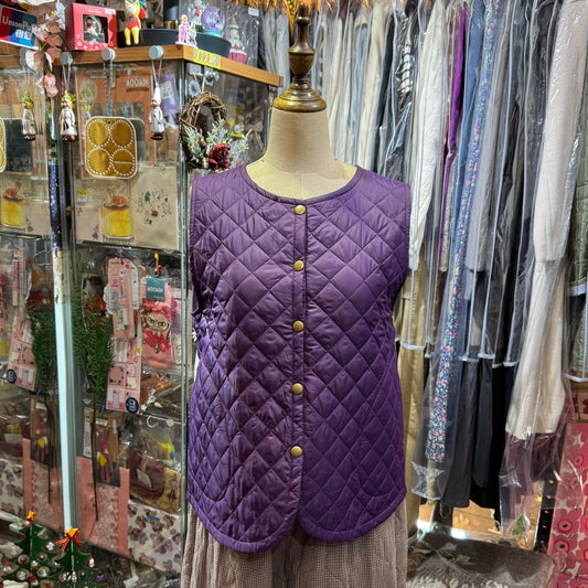 Sale- Vent d Ouest X Liberty London Solotex Purple Vest Jacket, made in Japan