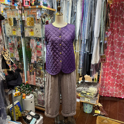 Sale- Vent d Ouest X Liberty London Solotex Purple Vest Jacket, made in Japan