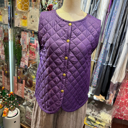 Sale- Vent d Ouest X Liberty London Solotex Purple Vest Jacket, made in Japan
