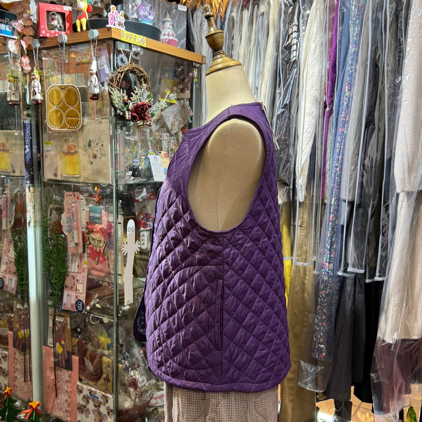 Sale- Vent d Ouest X Liberty London Solotex Purple Vest Jacket, made in Japan